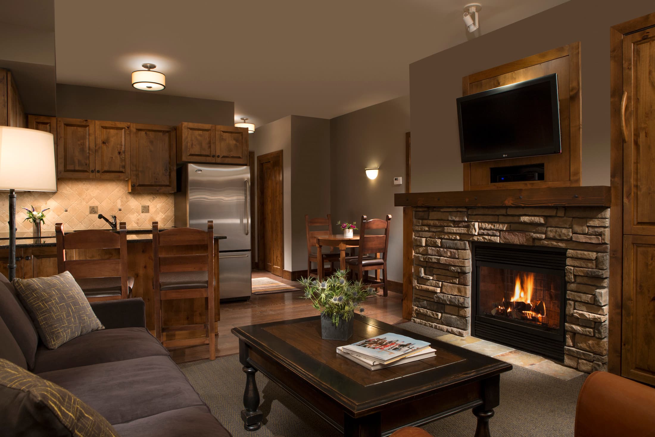 A photo of the Teton Mountain Lodge Suite Living Room