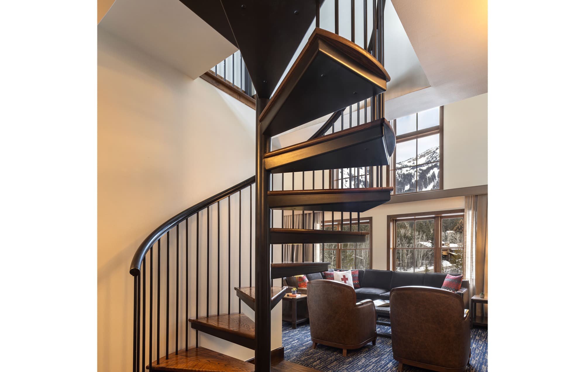 Spiral Staircase In A Suite