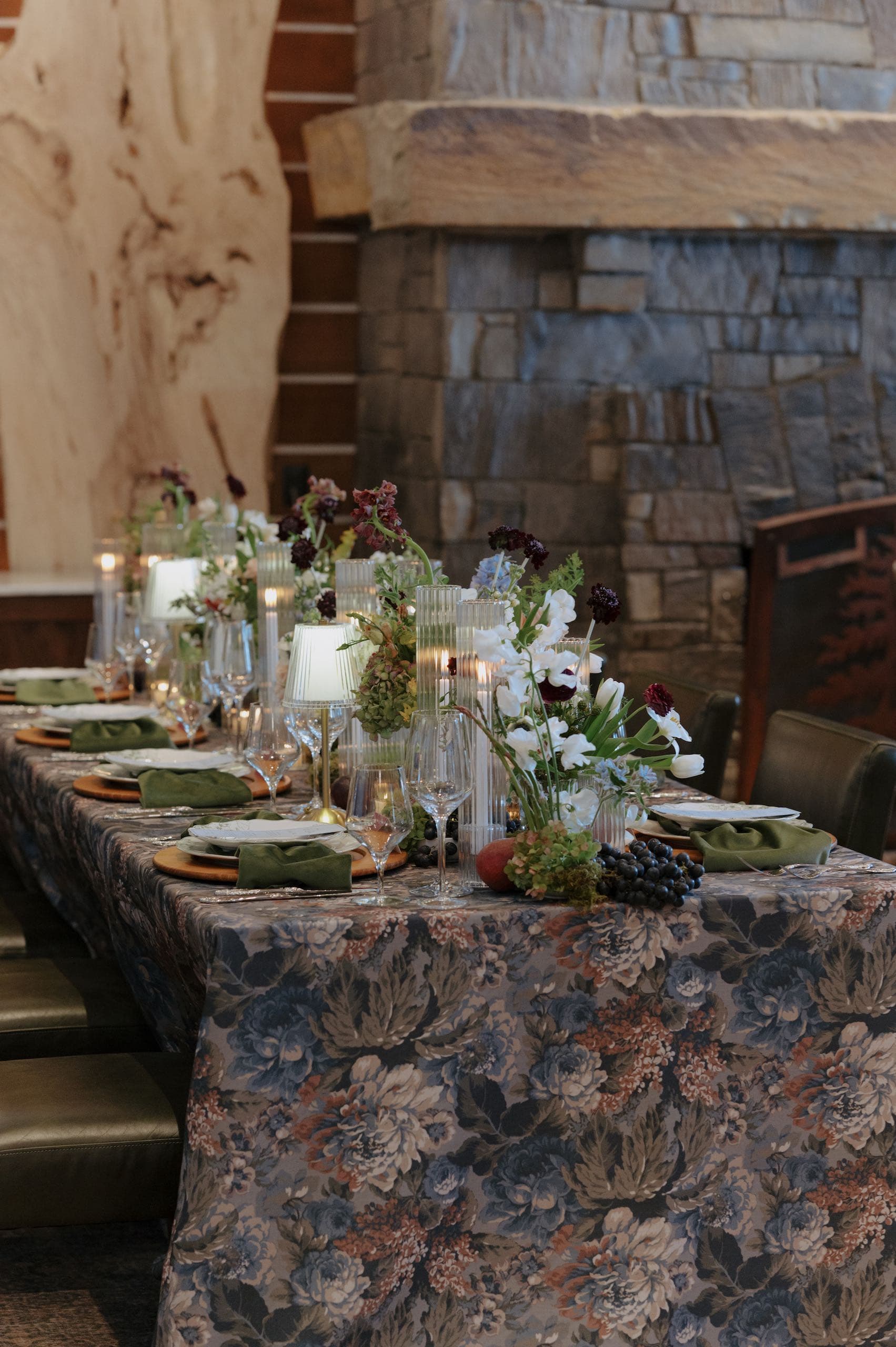 A photo of a table with place settings