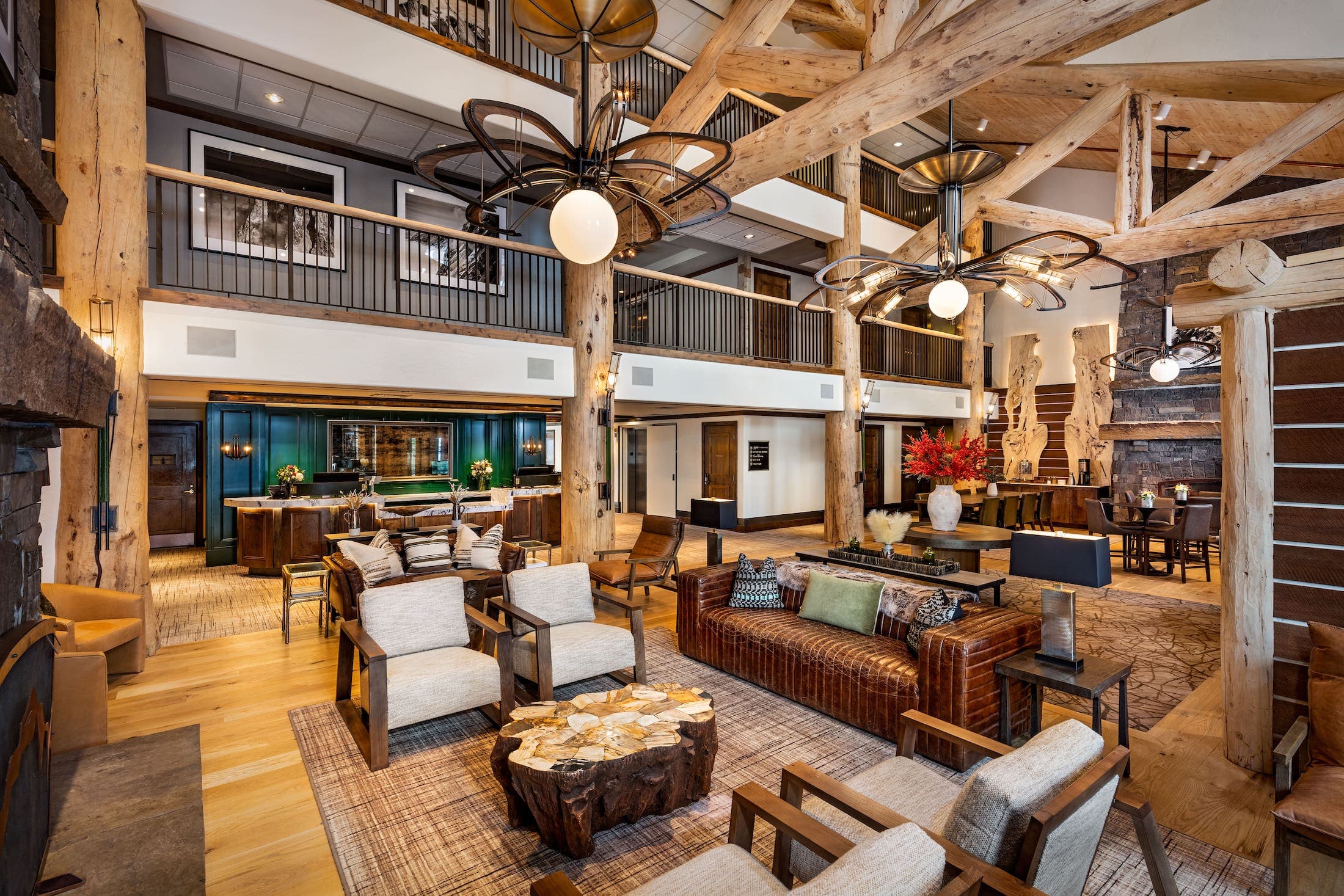 The Teton Mountain Lodege & Spa Lobby, front desk