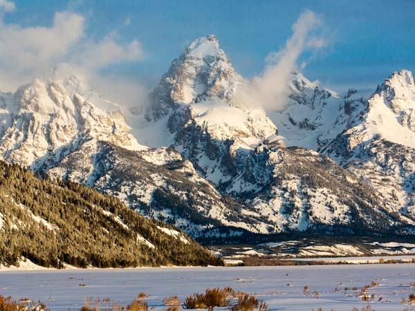 Tetons In The Snow.