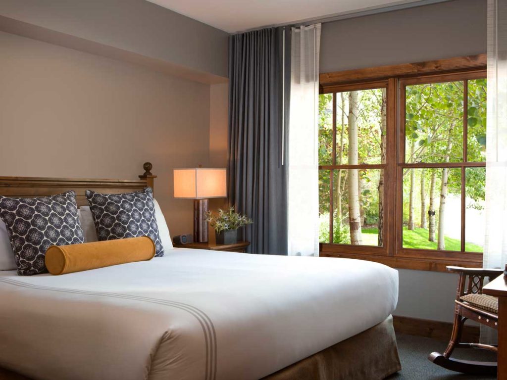 Bed at Teton Mountain Lodge Resort