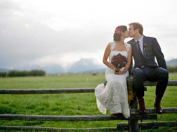 Outdoor wedding near Jackson Hole, WY