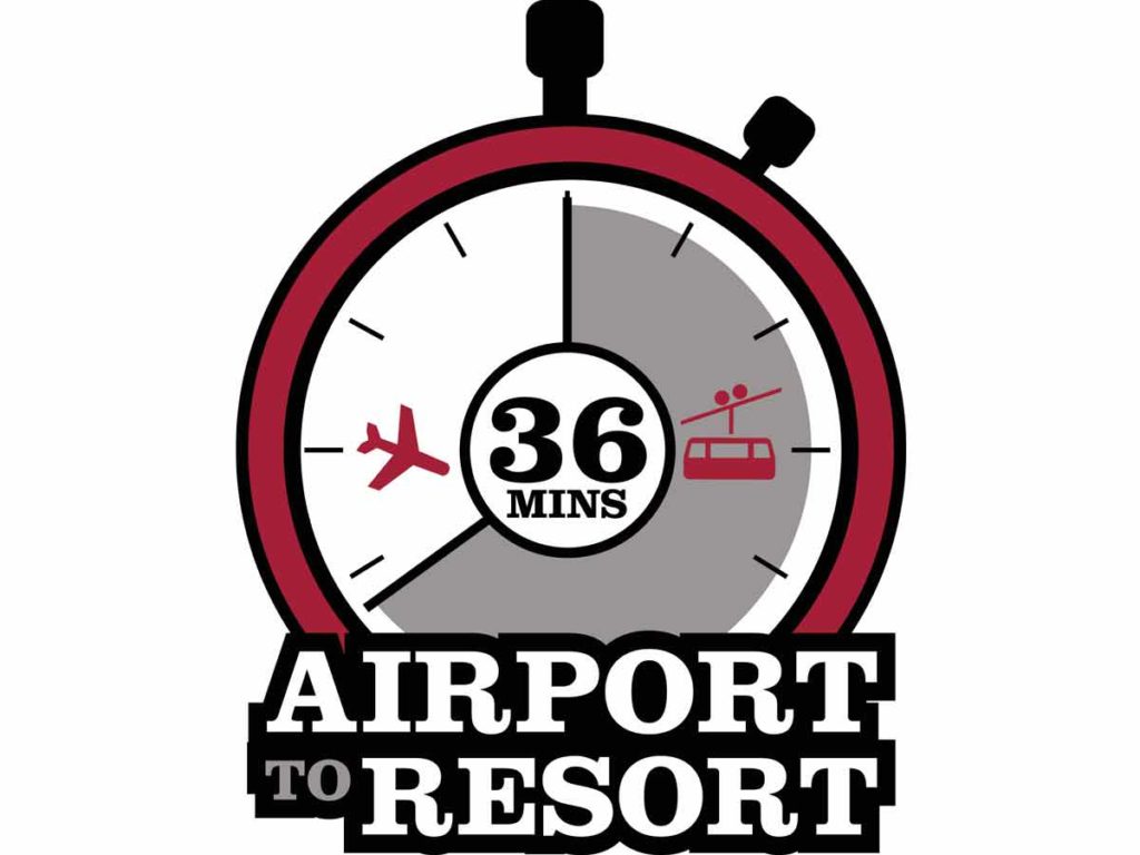 Airport to resort in 36 minutes.