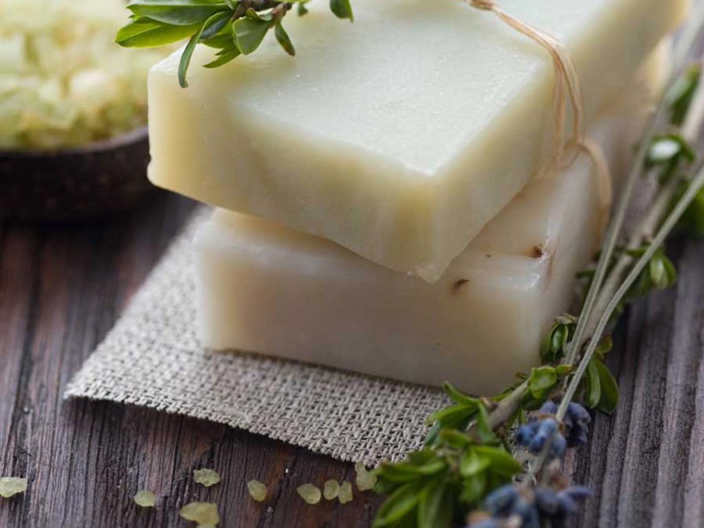 Bars of soap and lavender at our Jackson Hole Spa