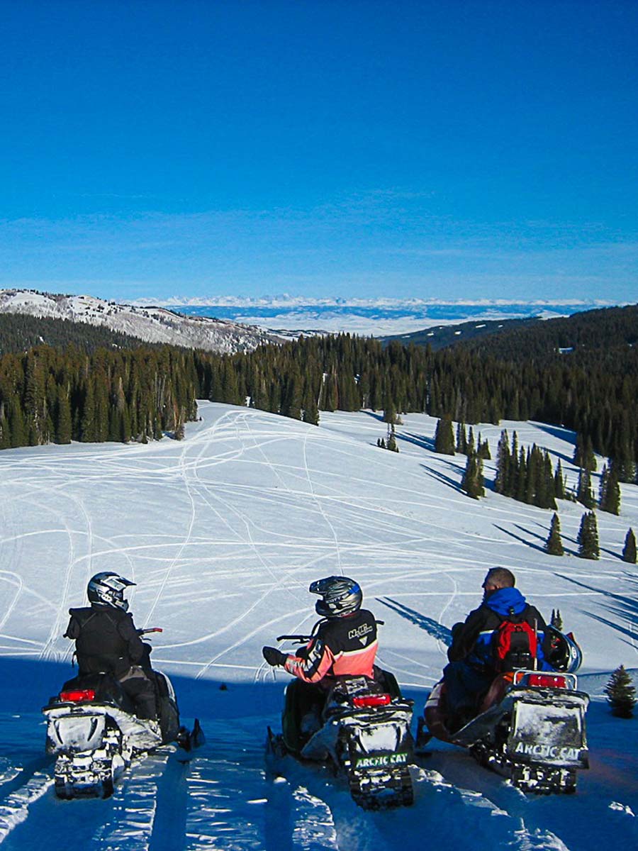 Snowmobiling In Jackson Hole.