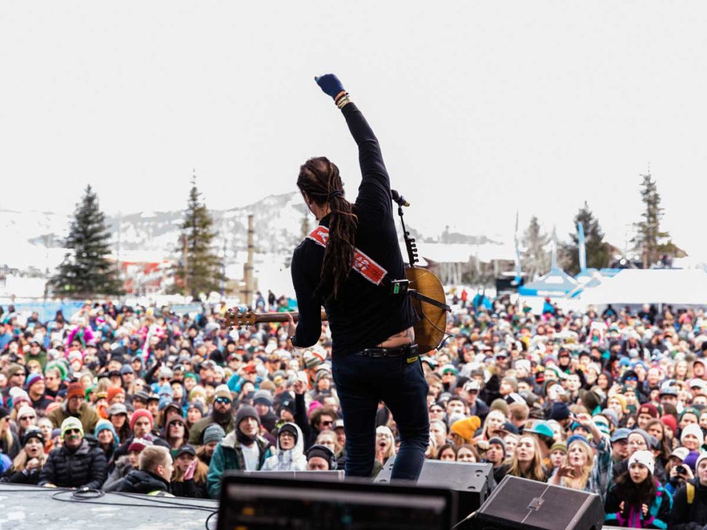 Musician In Teton Village.