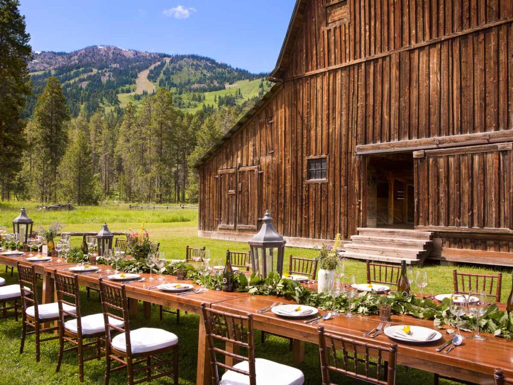 Event Outside Next To An Old Barn.