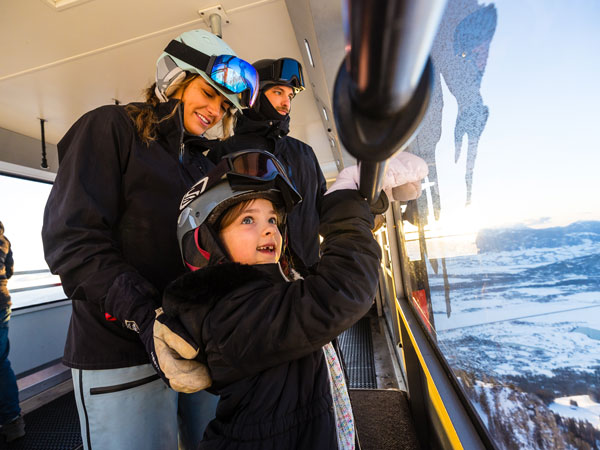 Family Riding The Tram