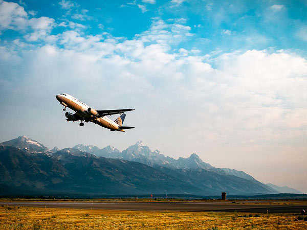 Airplane Taking Off In Jackson Hole